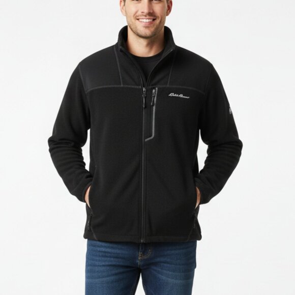 Eddie Bauer First Ascent FreeHeat Men's High Route Grid Fleece Mock Neck - Picture 1 of 8
